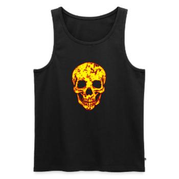 Glowing skull - Men's Premium Organic Tank Top - black - Front - AI Model Male 178 light (178cm)