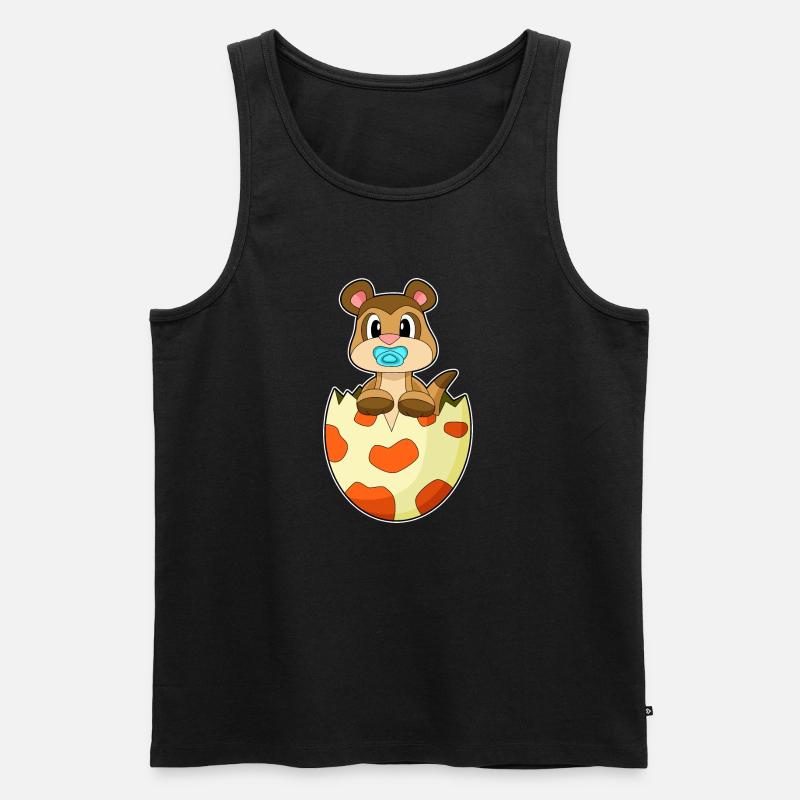Erdmännchen Schnuller - Männer Premium Bio Tank Top - Schwarz