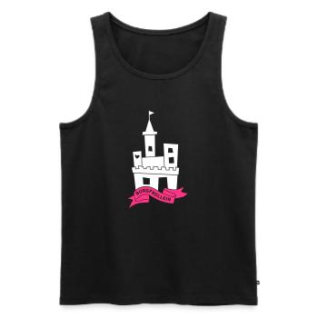 Burgfräulein Prinzessin Burg Schloss Märchen Illu - Männer Premium Bio Tank Top - Schwarz - Vorne - Michal (187cm)