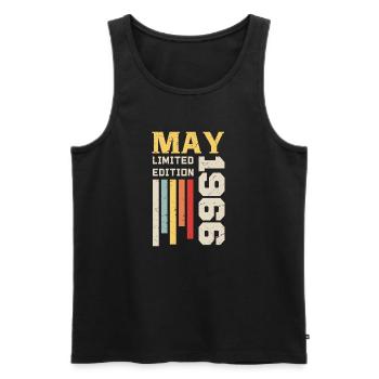 May 1966 - Birthday gift born in May 1966 May - Men's Premium Organic Tank Top - black - Front - Michal (187cm)
