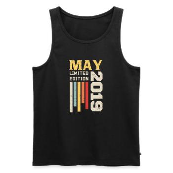 Mai 2019 - Geburtstagsgeschenk geboren im Mai 2019 Mai - Männer Premium Bio Tank Top - Schwarz - Vorne - Michal (187cm)