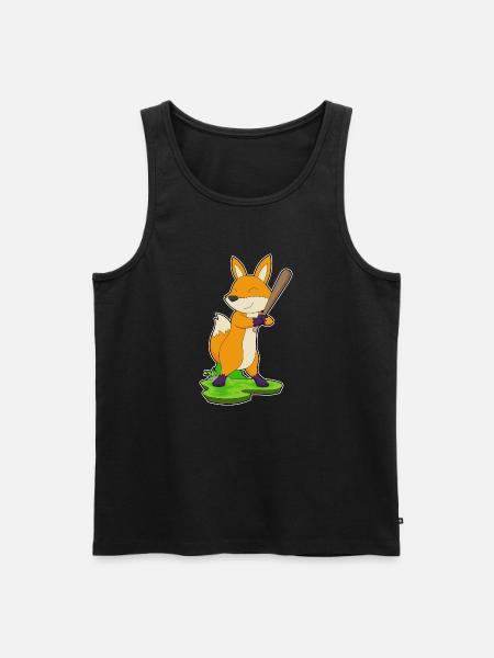 Fox Baseball Baseball Bat - Men's Premium Organic Tank Top - black