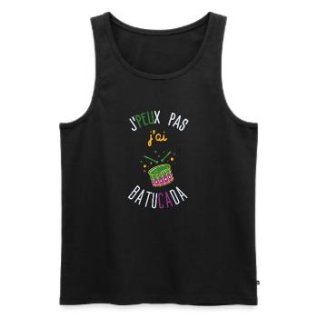 Ich kann nicht, ich habe gebaut - Männer Premium Bio Tank Top - Schwarz - Vorne - AI Model Male 178 light (178cm)