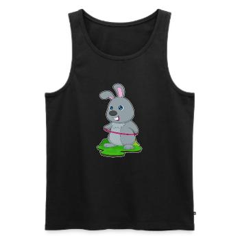 Rabbit Fitness Gymnastics Sports - Men's Premium Organic Tank Top - black - Front - Michal (187cm)