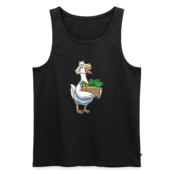 Duck Farmer Fruit Farm - Men's Premium Organic Tank Top - black - Front - Michal (187cm)