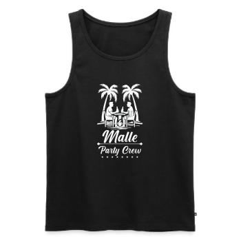 Malle Party Crew  - Männer Premium Bio Tank Top - Schwarz - Vorne - Michal (187cm)
