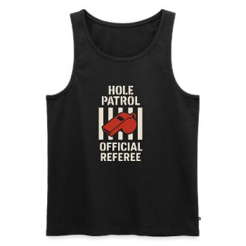 Cornhole Refere Offizielles Schiedsrichter - Männer Premium Bio Tank Top - Schwarz - Vorne - AI Model Male 178 light (178cm)