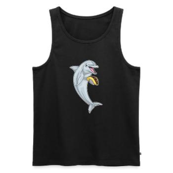 Dolphin Taco - Men's Premium Organic Tank Top - black - Front - AI Model Male 178 light (178cm)