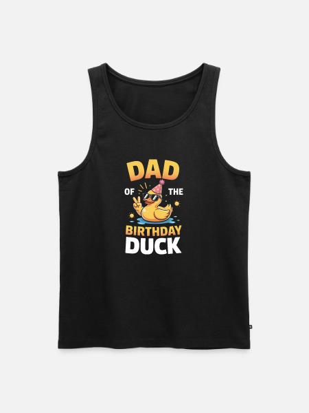 Papa du canard d’anniversaire - Débardeur bio Premium Homme - noir