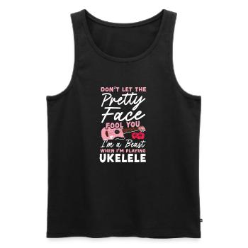 Hawaiian Ukulele Uke Girl Female - Männer Premium Bio Tank Top - Schwarz - Vorne - Michal (187cm)