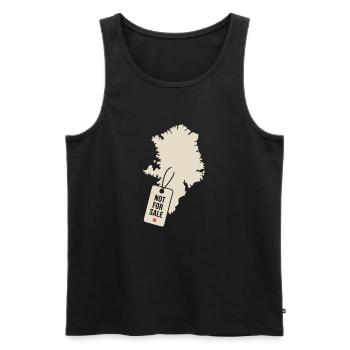Greenland Not For Sale Sovereignty Protest - Men's Premium Organic Tank Top - black - Front - Michal (187cm)