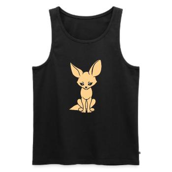 Fennek - Männer Premium Bio Tank Top - Schwarz - Vorne - AI Model Male 178 light (178cm)