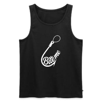T-shirt graphique Me Hook - Débardeur bio Premium Homme - noir - Devant - Michal (187cm)