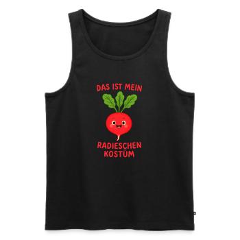 Radieschen Kostüm Gemüse Fasching Karneval vegan - Männer Premium Bio Tank Top - Schwarz - Vorne - Michal (187cm)