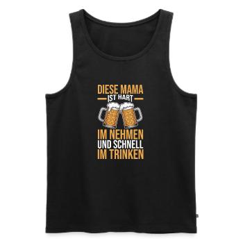 Bier Bierliebhaberin Mutter Mama - Männer Premium Bio Tank Top - Schwarz - Vorne - AI Model Male 178 light (178cm)