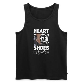 Stepptänzer, Steppschuhe, Tap Dance - Männer Premium Bio Tank Top - Schwarz - Vorne - Michal (187cm)