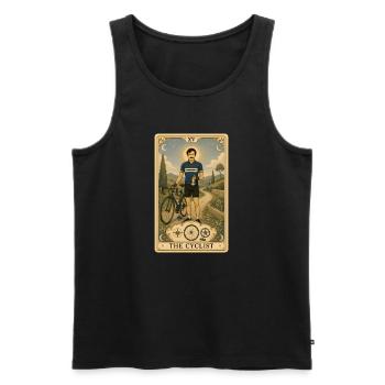 Radfahrer | Rennrad & Tour Tarot - Männer Premium Bio Tank Top - Schwarz - Vorne - Michal (187cm)