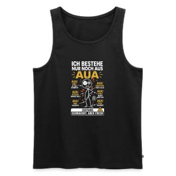 Aua Au Dem Alter entsprechen guter Zustand lustig  - Männer Premium Bio Tank Top - Schwarz - Vorne - Michal (187cm)