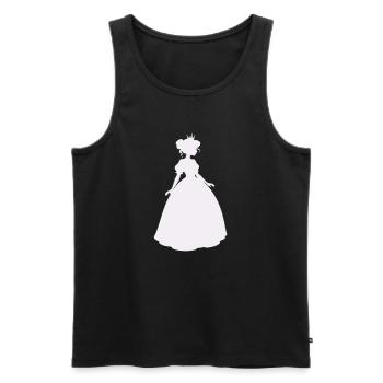 Princess silhouette in ball gown - Men's Premium Organic Tank Top - black - Front - Michal (187cm)