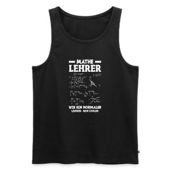Mathe Lehrer Nur Cooler - Männer Premium Bio Tank Top - Schwarz - Vorne - Michal (187cm)
