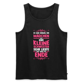 Geschwister Schwestern Schwester - Männer Premium Bio Tank Top - Schwarz - Vorne - Michal (187cm)