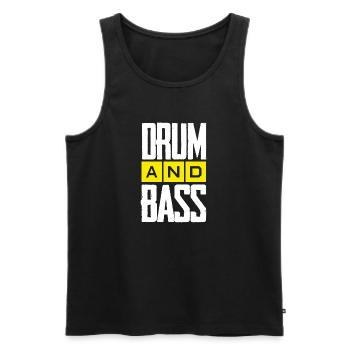 Drum&Bass 2k15 - Männer Premium Bio Tank Top - Schwarz - Vorne - Michal (187cm)
