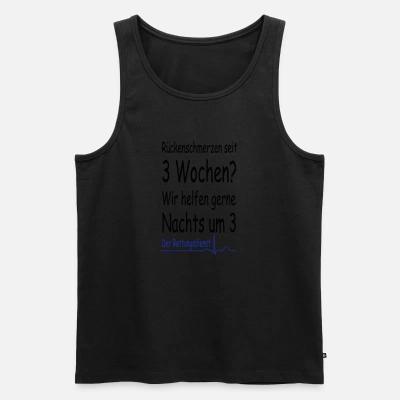 Rettungsdienst der Klassiker - Männer Premium Bio Tank Top - Schwarz