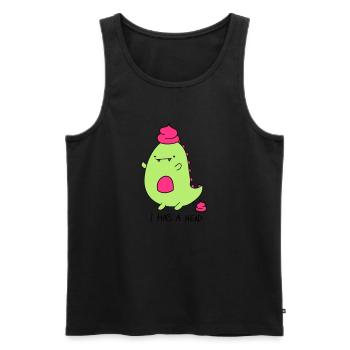 Dinosaurier - Männer Premium Bio Tank Top - Schwarz - Vorne - AI Model Male 178 light (178cm)