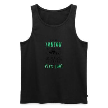 J'ai un tonton motard trop cool - Débardeur bio Premium Homme - noir - Devant - Michal (187cm)
