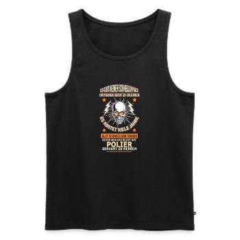 POLIER - Männer Premium Bio Tank Top - Schwarz - Vorne - Michal (187cm)