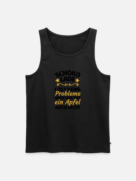 Schokolade lustig - Männer Premium Bio Tank Top - Schwarz