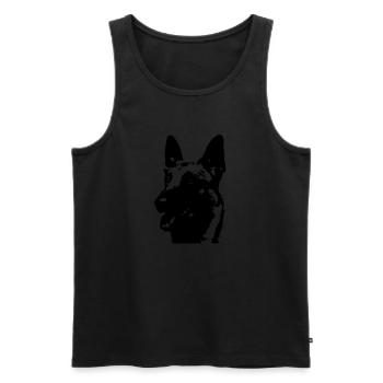 Malinois - Männer Premium Bio Tank Top - Schwarz - Vorne - Michal (187cm)