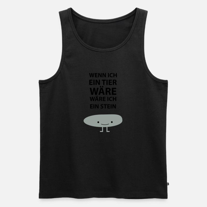 Sei ein Stein! - Männer Premium Bio Tank Top - Schwarz