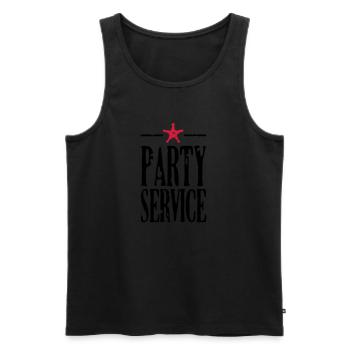 Partyservice / Party service (2c) - Männer Premium Bio Tank Top - Schwarz - Vorne - Michal (187cm)