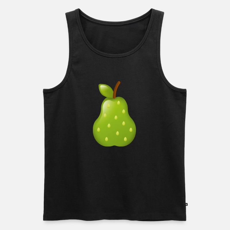 Smiley Pear - Männer Premium Bio Tank Top - Schwarz