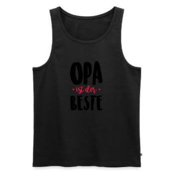 Opa ist der beste - Männer Premium Bio Tank Top - Schwarz - Vorne - AI Model Male 178 light (178cm)