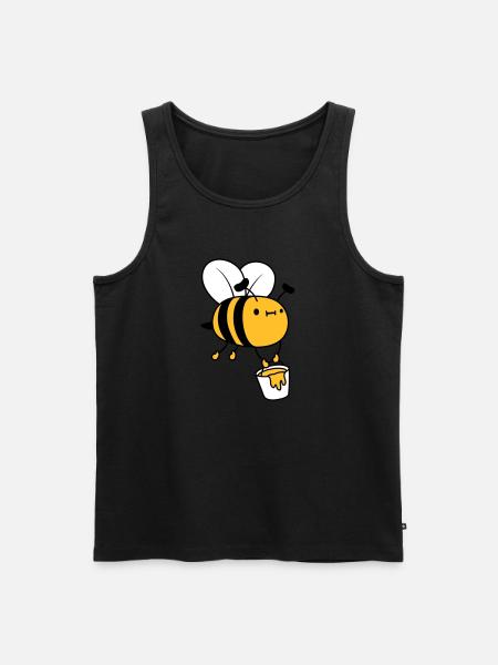 Honey Bucket Bee - Men's Premium Organic Tank Top - black