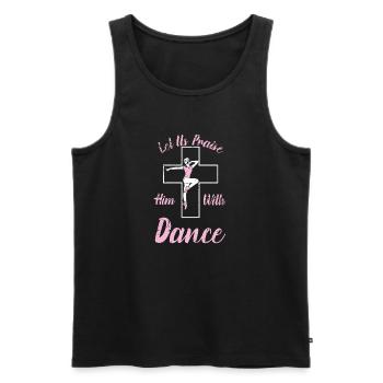 Let Us Praise Him With Dance Ballet Cross Bible - Men's Premium Organic Tank Top - black - Front - AI Model Male 178 light (178cm)