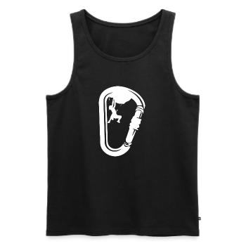 Bouldern Klettern Climbing - Männer Premium Bio Tank Top - Schwarz - Vorne - AI Model Male 178 light (178cm)