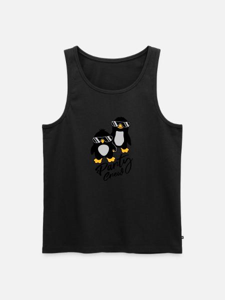 Party Crew Penguin Friends - Men's Premium Organic Tank Top - black