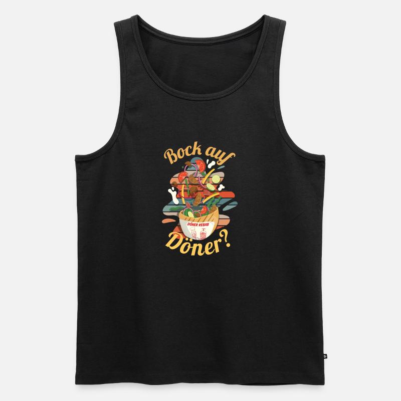 Bock auf Döner - Männer Premium Bio Tank Top - Schwarz