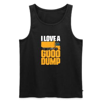 I Love A Good Dump Garbage Man Trucker Garbage - Männer Premium Bio Tank Top - Schwarz - Vorne - AI Model Male 178 light (178cm)