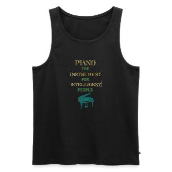 Piano Instrument For Intelligent People Yellow - Männer Premium Bio Tank Top - Schwarz - Vorne - Michal (187cm)