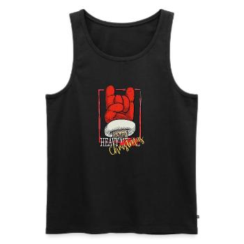 Noël Heavy Metal - Débardeur bio Premium Homme - noir - Devant - Michal (187cm)