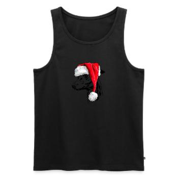 Père Noël CARILLON ÉOLIEN ITALIEN Signes de Noël - Débardeur bio Premium Homme - noir - Devant - Michal (187cm)