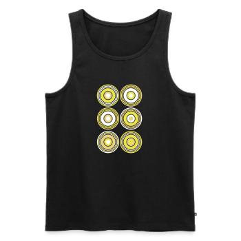 70er Jahre Disco Sommer vintage retroDisko DJ 80er - Männer Premium Bio Tank Top - Schwarz - Vorne - AI Model Male 178 light (178cm)
