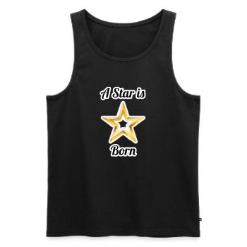 Rock Star - Men's Premium Organic Tank Top - black - Front - Michal (187cm)