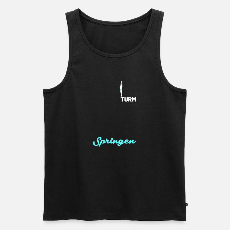 Turmspringenspringer - Männer Premium Bio Tank Top - Schwarz