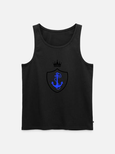 Anchor coat of arms - Men's Premium Organic Tank Top - black