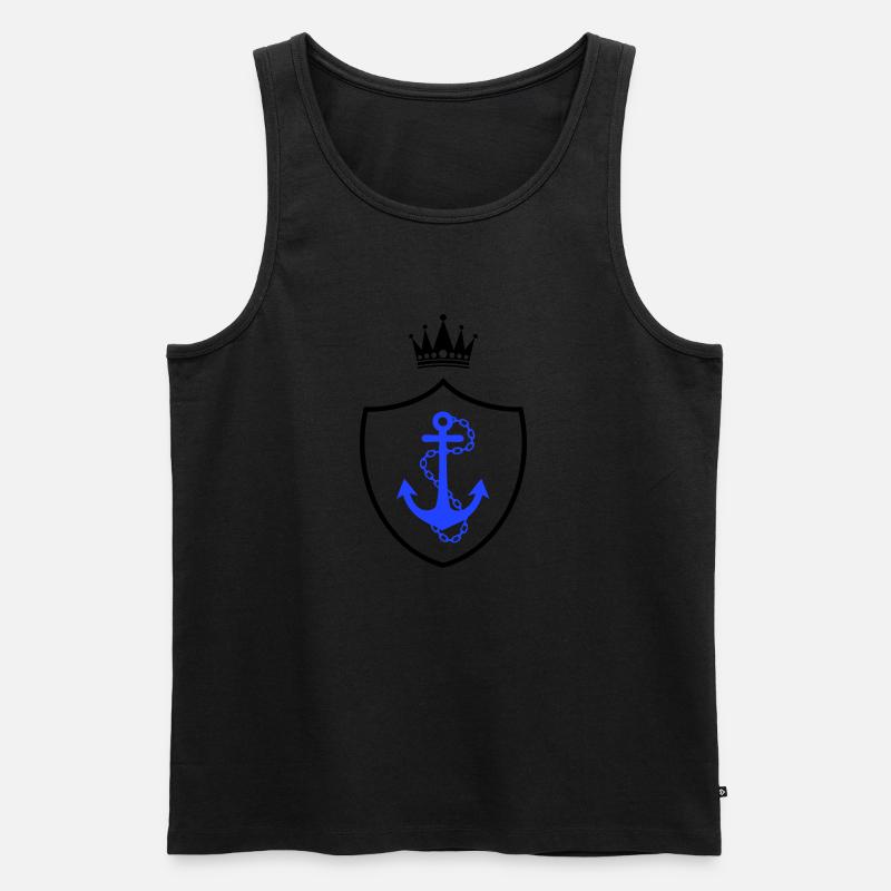 anker wappen - Männer Premium Bio Tank Top - Schwarz
